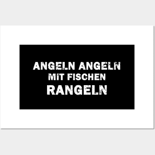 Angeln mit Fischen Rangeln Kinder Männer Angelrute Posters and Art